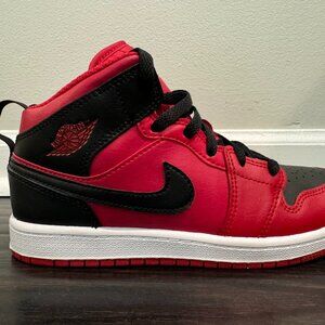 Nike Air Jordan 1 Mid Gym Red / White / Black (Size 3Y)